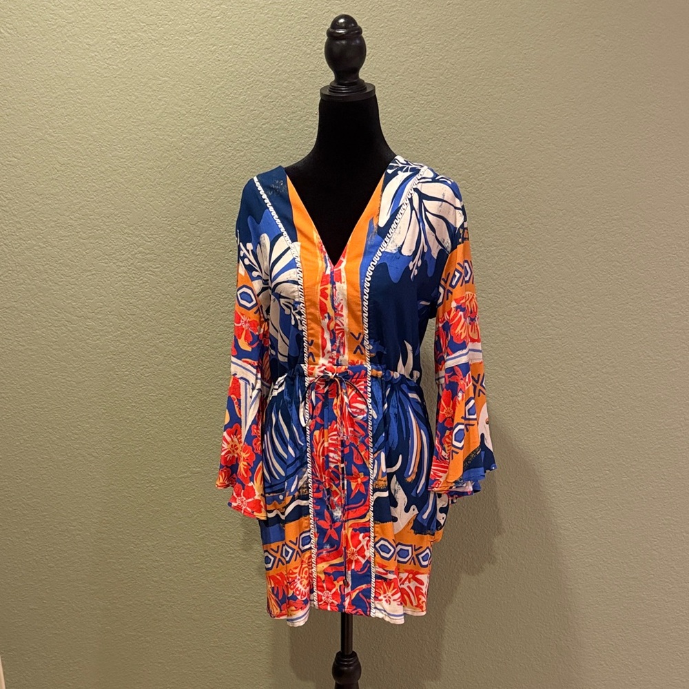 Maaji Blue and Orange Floral Dress